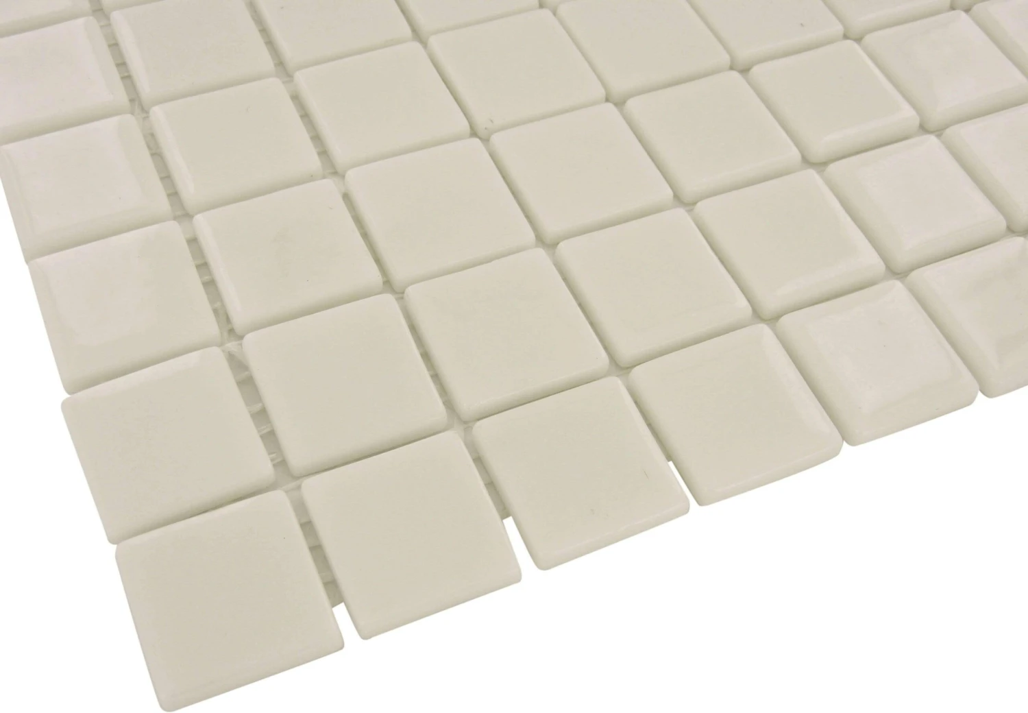 White Glossy 1x1 Glass Tile 4 White Glossy 1x1 Glass Tile - Image 2