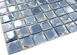 Aura Dark Blue 1x1 Glossy And Iridescent Glass Tile 6 Aura Dark Blue 1x1 Glossy And Iridescent Glass Tile -Oasistile Store absolut glass vidrepur aura dark blue 1 x 1 glossy iridescent glass tile auradarkblue 29699575808194