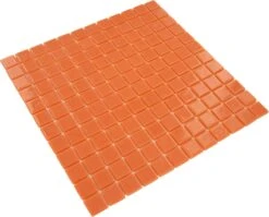 Orange 1x1 Glossy Glass Tile -Oasistile Store absolut glass vidrepur orange 1 x 1 glossy glass tile 093802m 29655786586306
