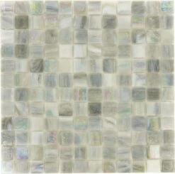 Grey 1x1 Glossy And Iridescent Glass Tile
