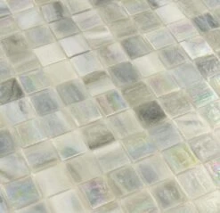 Grey 1x1 Glossy And Iridescent Glass Tile -Oasistile Store botanical glass buy grey glass glossy iridescent tile online at oasis tile 29655182475458