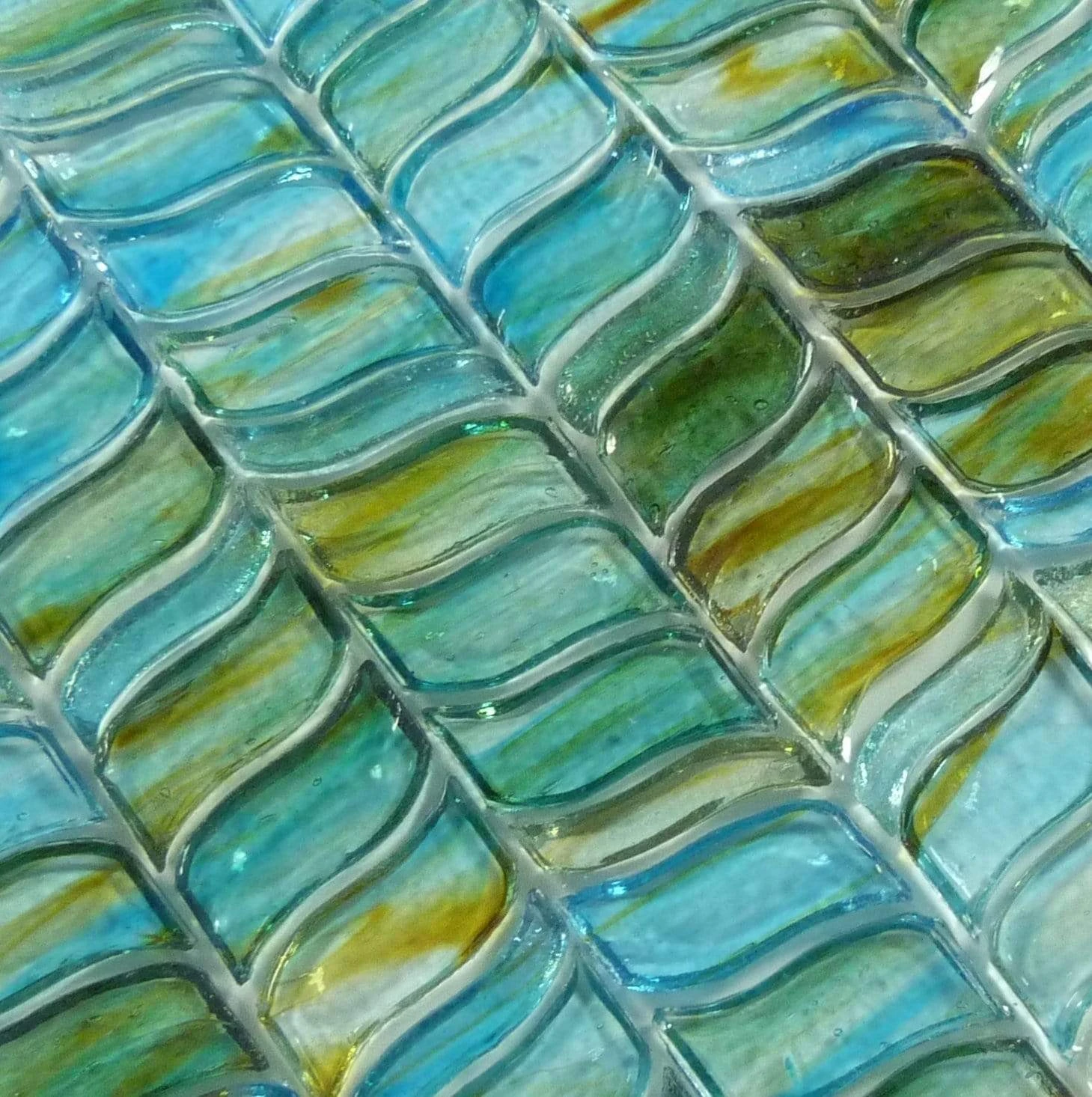 Angels Wings Blue Wisteria Glossy Glass Tile 6 Angels Wings Blue Wisteria Glossy Glass Tile - Image 4