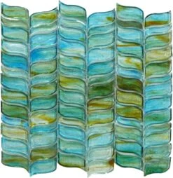 Angels Wings Blue Wisteria Glossy Glass Tile
