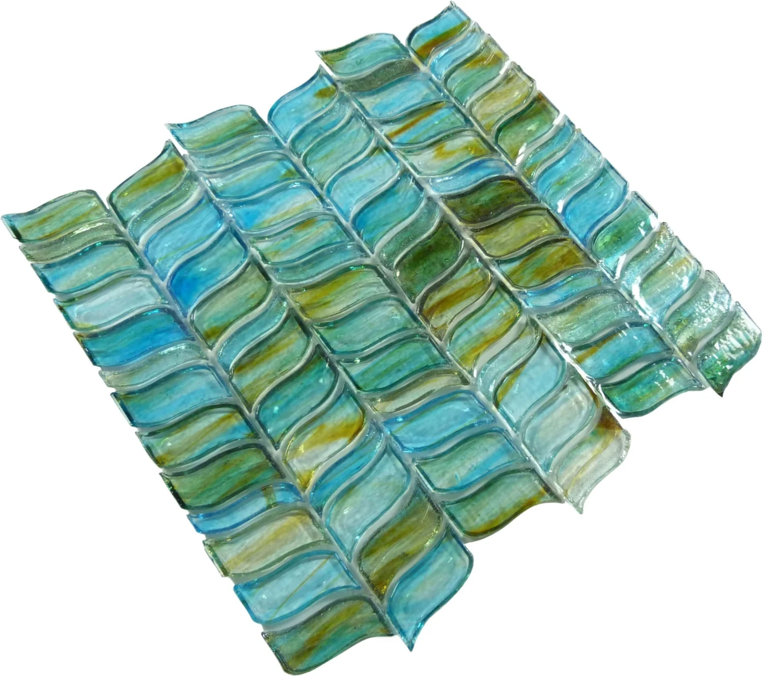Angels Wings Blue Wisteria Glossy Glass Tile 5 Angels Wings Blue Wisteria Glossy Glass Tile - Image 3