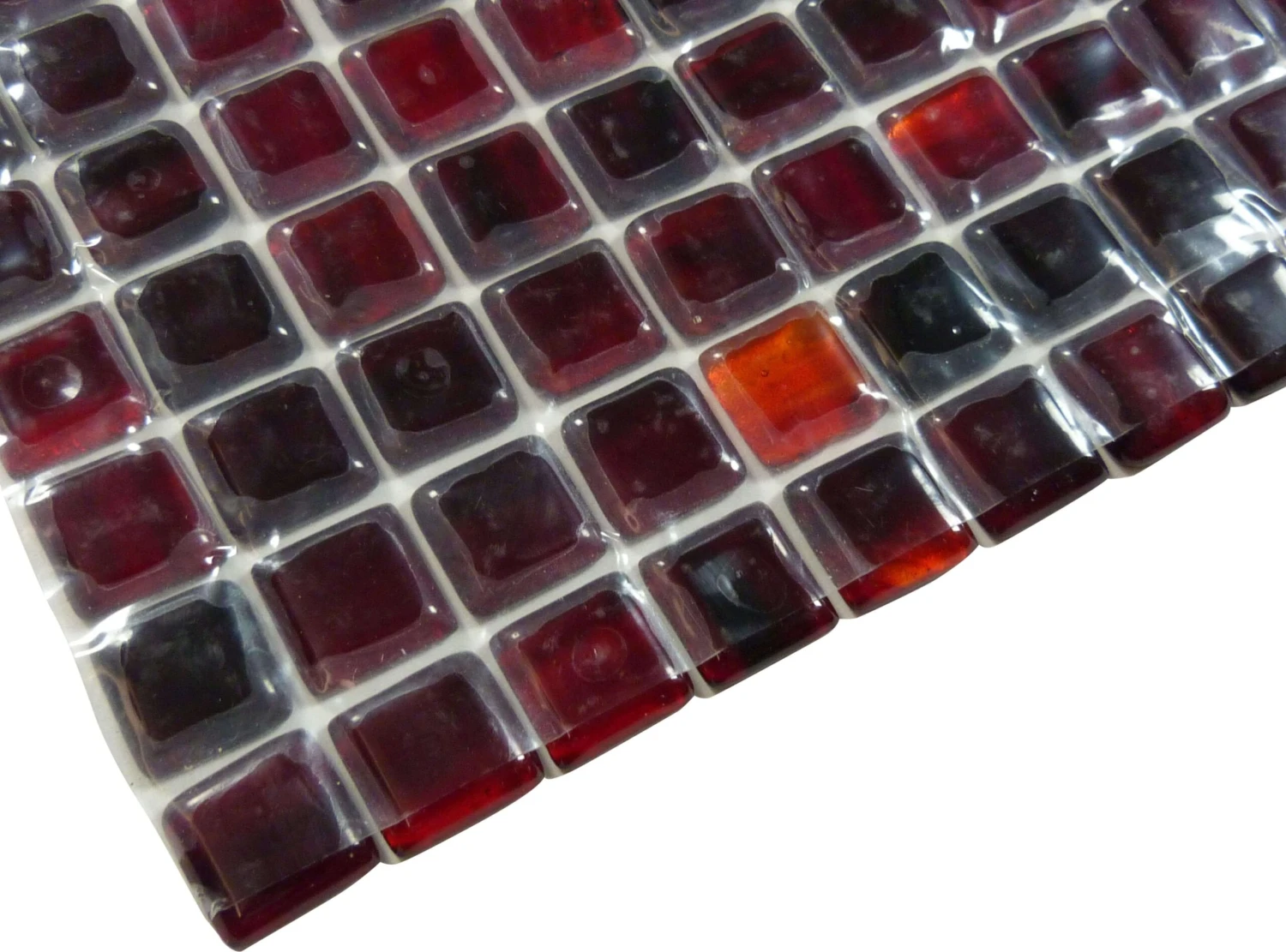 Ruby 1x1 Red Glossy Glass Tile 4 Ruby 1x1 Red Glossy Glass Tile - Image 2
