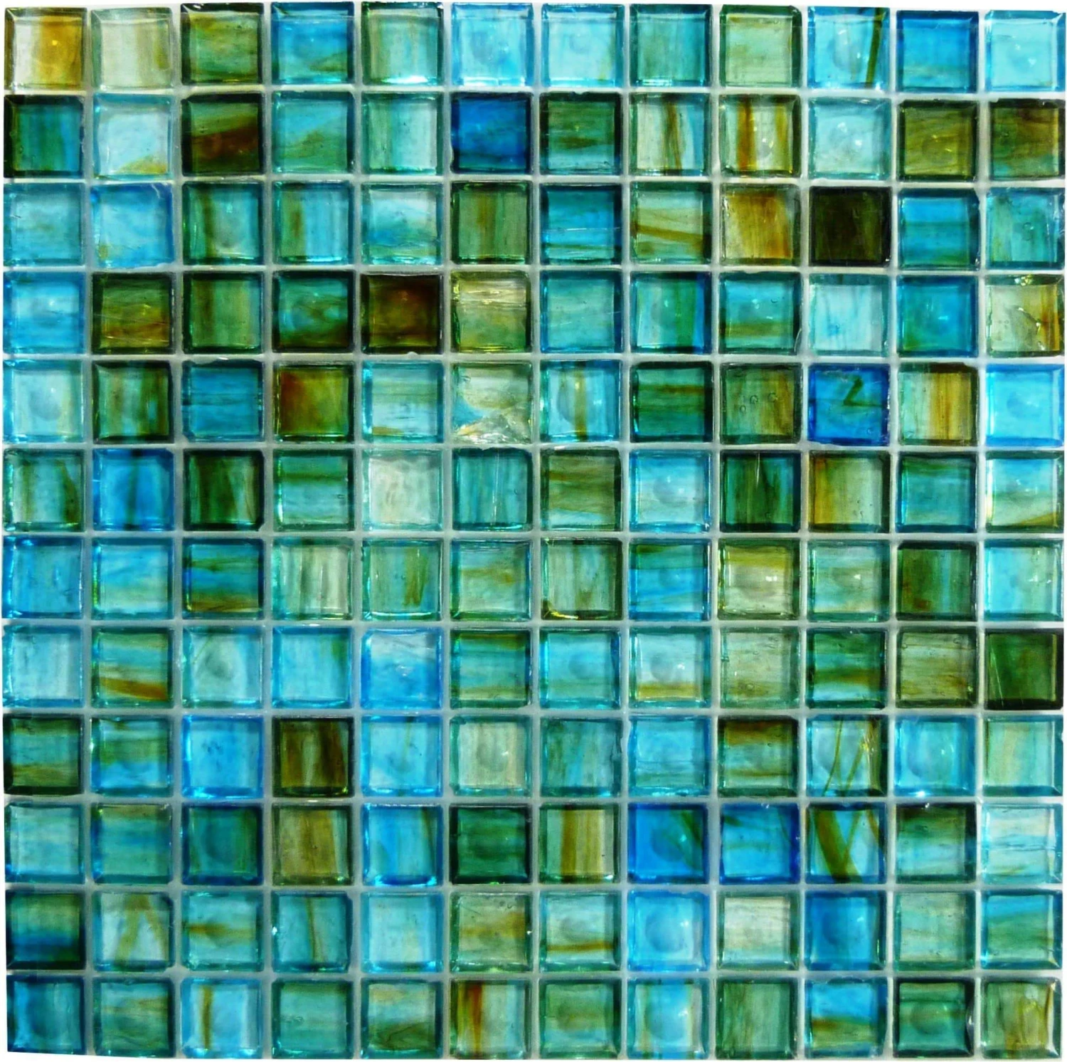 Clear Turquoise 1x1 Glossy Glass Tile 3 Clear Turquoise 1x1 Glossy Glass Tile