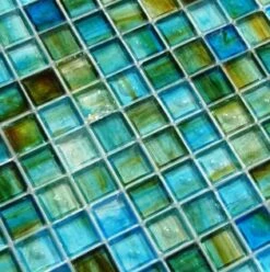 Clear Turquoise 1x1 Glossy Glass Tile 9 Clear Turquoise 1x1 Glossy Glass Tile -Oasistile Store botanical glass hirsch 1 x 1 turquoise glass square tile glossy j00270 29726935220418