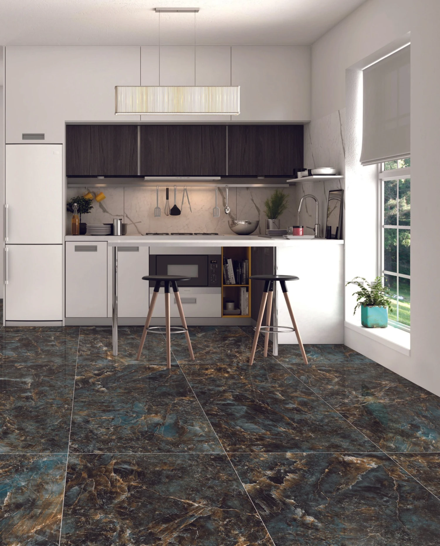 Amazonite Green 24x48 Polished Porcelain Tile 4 Amazonite Green 24x48 Polished Porcelain Tile - Image 2