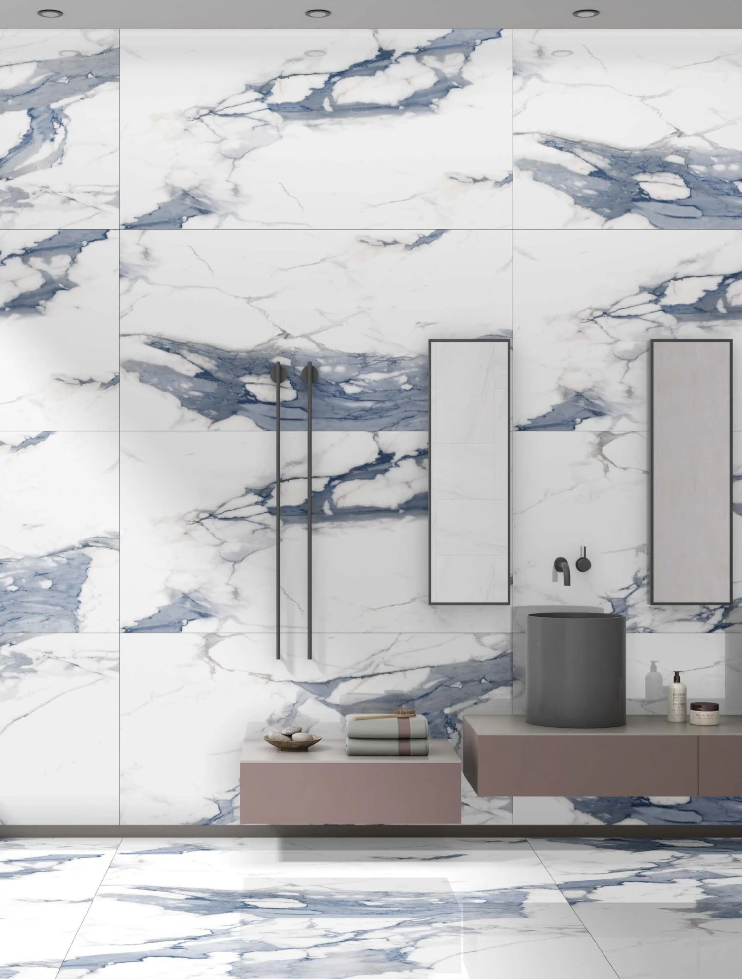 Blue Gem 12x24 Polished Porcelain Tile 4 Blue Gem 12x24 Polished Porcelain Tile - Image 2