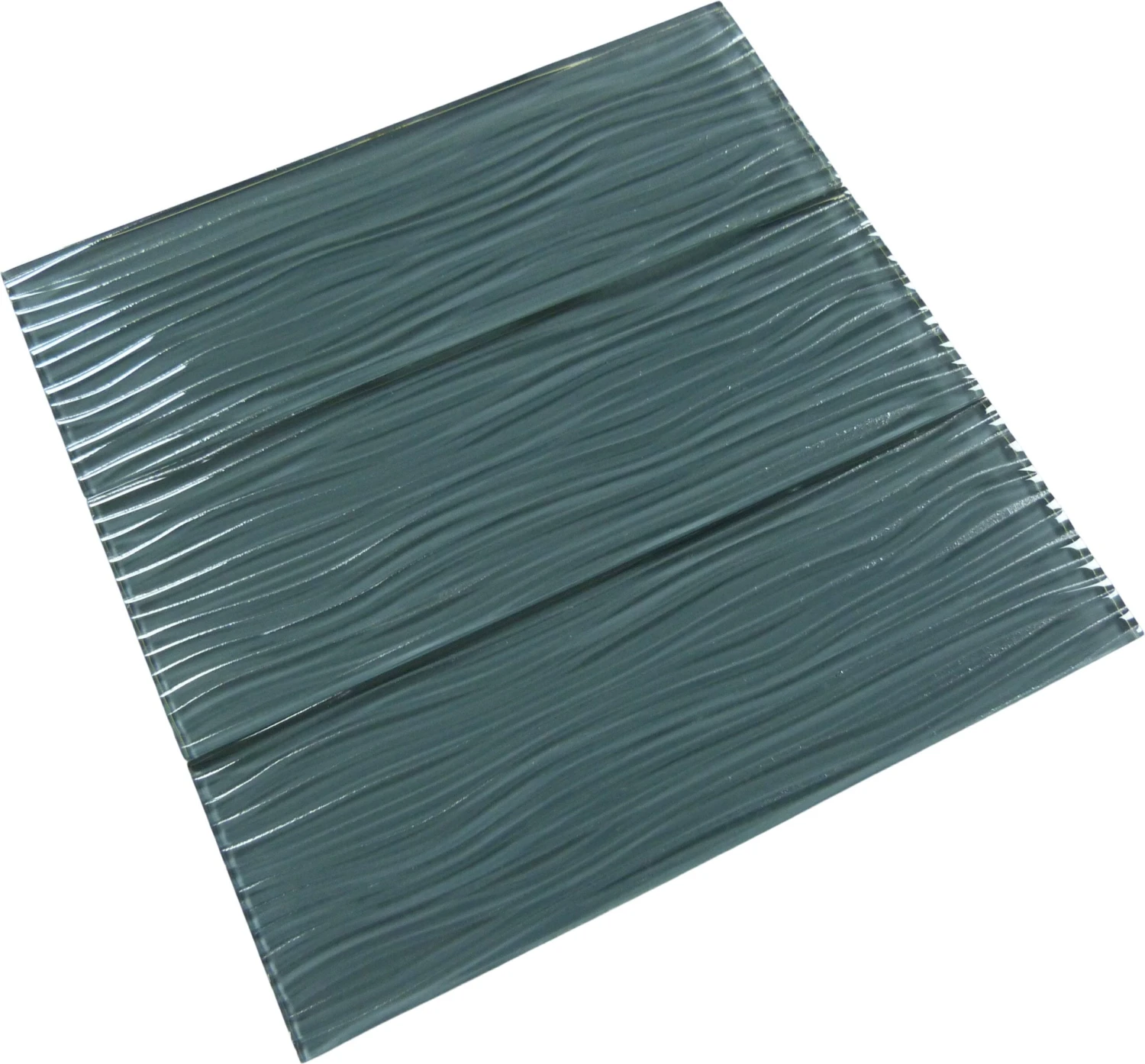 Eclipse Grey Wave 4x12 Glossy Glass Subway Tile 5 Eclipse Grey Wave 4x12 Glossy Glass Subway Tile - Image 3