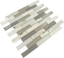 Beveled Castel Newport Blue Glass And Stone Tile -Oasistile Store euro glass beveled castel newport blue glass stone tile bca654 29680416161986