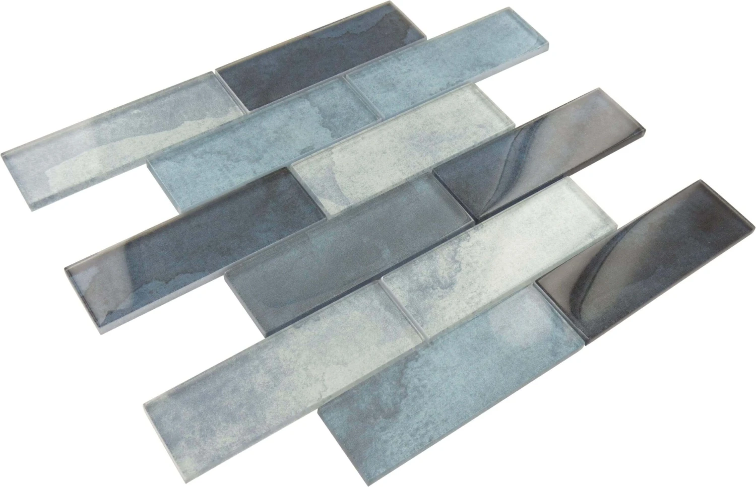 Blue Jubilee 2x6 Glossy Glass Subway Tile 5 Blue Jubilee 2x6 Glossy Glass Subway Tile - Image 3