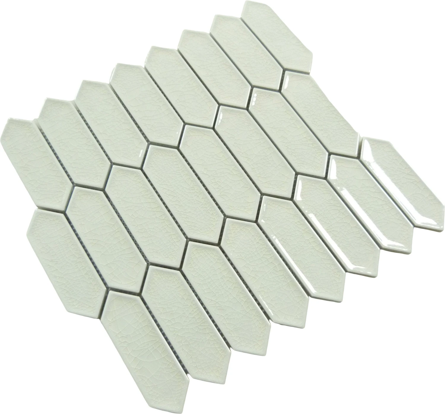 Decko Streamline White Elongated Hexagon Tile 5 Decko Streamline White Elongated Hexagon Tile - Image 3