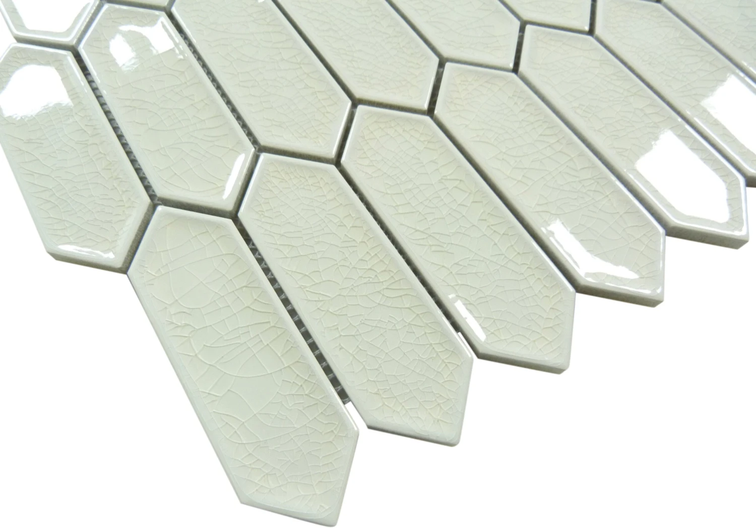 Decko Streamline White Elongated Hexagon Tile 4 Decko Streamline White Elongated Hexagon Tile - Image 2