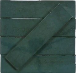 Denver Brick Green 2x10 Glossy Porcelain Tile