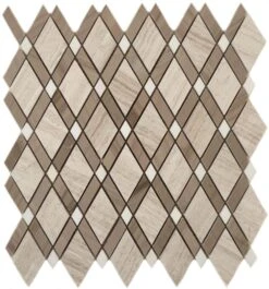 Wooden White And Athen Gray DS-55 Grey Diamond Stone Polished Tile