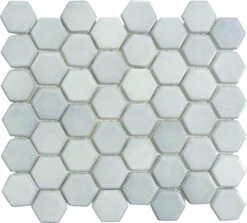 Greenwich Urbanite Grey Hexagon Recycled Gloss Glass Tile