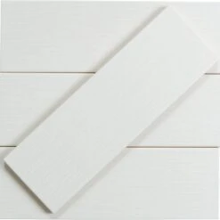 Horizons Blurred Showers White 3x9 Matte Ceramic Subway Tile