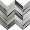 Kohala Alicia Isle Grey Chevron Glass Tile 1 Kohala Alicia Isle Grey Chevron Glass Tile -Oasistile Store euro glass kohala alicia isle grey chevron glass tile kla4703 34123770986690