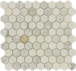 Timber Wolf Hexagon White Polished And Unpolished Stone Tile