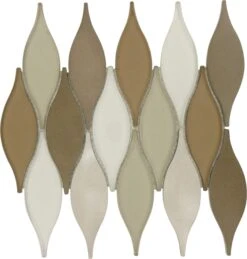 Summer Sandcastle Unique Shape Bronze Glossy Glass And Metal Tile