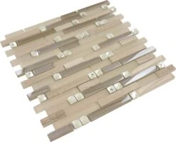 Symphony Grey Tranquility Beige Random Bricks Glass And Stone Tile 7 Symphony Grey Tranquility Beige Random Bricks Glass And Stone Tile -Oasistile Store euro glass random bricks cream beige glass and stone tile glossy frosted sps 1505 29664408797378