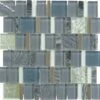 Oceanic Cerulean AS73 Grey Unique Shapes Glass And Stone Glossy Tile -Oasistile Store euro glass unique shapes grey glass and stone unique shapes tile glossy as73 37582549745858
