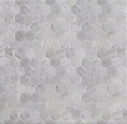 Carrara White Hexagon Stone Polished Tile 7 Carrara White Hexagon Stone Polished Tile -Oasistile Store horizon tile white hexagon polished stone tile 212055 shop oasis tile 36966598803650