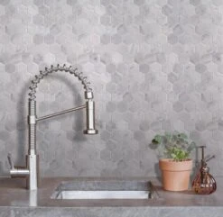 Carrara White Hexagon Stone Polished Tile 8 Carrara White Hexagon Stone Polished Tile -Oasistile Store horizon tile white hexagon polished stone tile 212055 shop oasis tile 36966612861122