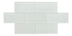Ice Bay White 3x6 Glossy Glass Subway Tile -Oasistile Store matrix mosaics ice bay white 3 x 6 glossy glass subway tile 29681492197570