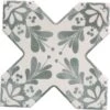 Moorish Grey Cross Deco Ceramic Matte Tile -Oasistile Store matrix mosaics moorish grey cross deco ceramic matte tile oasis tile 40928739852482