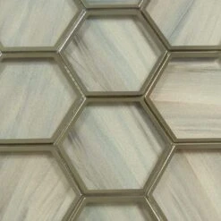 Yorkshire Hampshire Taupe 3x3 Hexagon Matte Glass Tile -Oasistile Store matrix mosaics yorkshire hampshire taupe 3 x 3 hexagon matte glass tile str 08 29669173493954