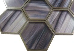 Yorkshire Mulberry Wine Brown 3x3 Hexagon Matte Glass Tile -Oasistile Store matrix mosaics yorkshire mulberry wine brown 3 x 3 hexagon matte glass tile str 06 29727654969538