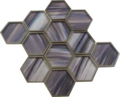Yorkshire Mulberry Wine Brown 3x3 Hexagon Matte Glass Tile -Oasistile Store matrix mosaics yorkshire mulberry wine brown 3 x 3 hexagon matte glass tile str 06 29727657099458