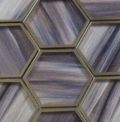 Yorkshire Mulberry Wine Brown 3x3 Hexagon Matte Glass Tile -Oasistile Store matrix mosaics yorkshire mulberry wine brown 3 x 3 hexagon matte glass tile str 06 29727658770626