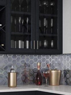 Yorkshire Rustic Taupe 3x3 Hexagon Matte Glass Tile -Oasistile Store matrix mosaics yorkshire rustic taupe 3 x 3 hexagon matte glass tile str 07 29727665684674