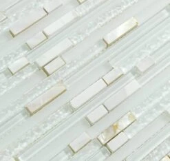 Sugar Island White Random Bricks Glass Stone And Shell Tile -Oasistile Store millenium products purchase sugar island white random bricks tile oasis tile 13579418796106