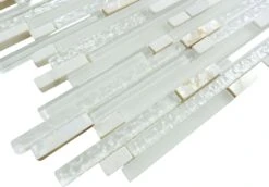 Sugar Island White Random Bricks Glass Stone And Shell Tile -Oasistile Store millenium products purchase sugar island white random bricks tile oasis tile 29768803549378