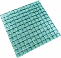 Galaxie Turquoise 1x1 Iridescent Glossy Glass Tile -Oasistile Store ocean pool mosaics 29772166136002