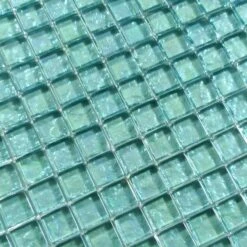 Galaxie Turquoise 1x1 Iridescent Glossy Glass Tile -Oasistile Store ocean pool mosaics 29772184027330
