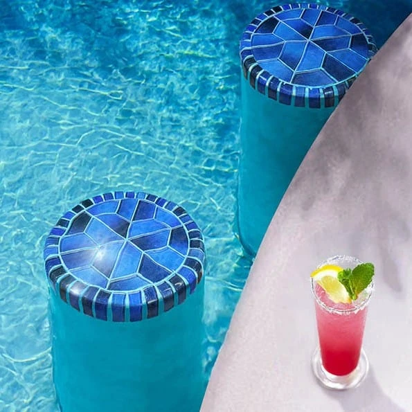 Crystal Waters Gulf Stream 12.5" Barstool Tops 4 Crystal Waters Gulf Stream 12.5" Barstool Tops - Image 2