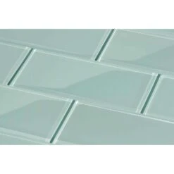 Light Sky Blue 3x6 Glossy Glass Subway Tile