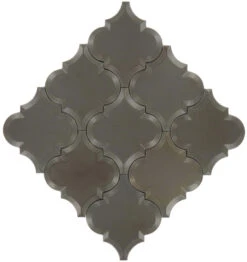Coal Arabesque Black Beveled Matte Porcelain Tile