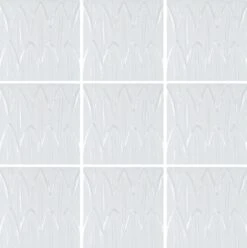 Sol Bianco Deco Foglia 6×6 Glossy Porcelain Tile