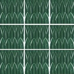 Sol Verde Deco Foglia 6×6 Glossy Porcelain Tile