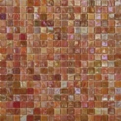 Iridium 5/8x5/8 Dahlia 2 Iridescent Glass Tile
