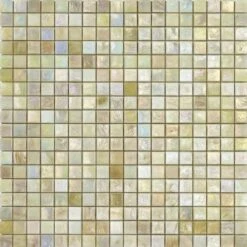 Iridium 5/8x5/8 Marigold 1 Iridescent Glass Tile