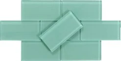 Sea Blue 3x6 Glossy Glass Subway Tile -Oasistile Store tuscan glass 3 x 6 blue glass subway tile glossy csa10 31879706149058