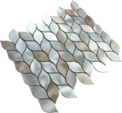 Aluminum Bronze Leaf Brushed Tile -Oasistile Store tuscan glass aluminum bronze leaf brushed tile afd6 29701364449474