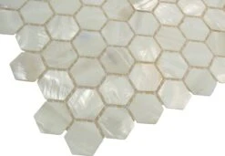 Mother Of Pearl Hexagon Glossy Shell Tile 7 Mother Of Pearl Hexagon Glossy Shell Tile -Oasistile Store tuscan glass get glossy shell tile online at oasis tile various styles 29706979573954